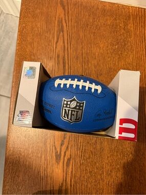 Wilson Blue Mini NFL Football with White Laces